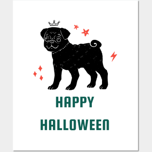 Pug Halloween Posters and Art